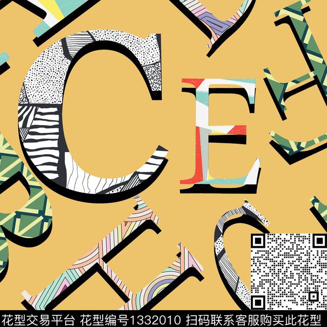 字母大牌风传统印花华亿平台下载（图片编号: 1332010） - 瓦栏（Walan）