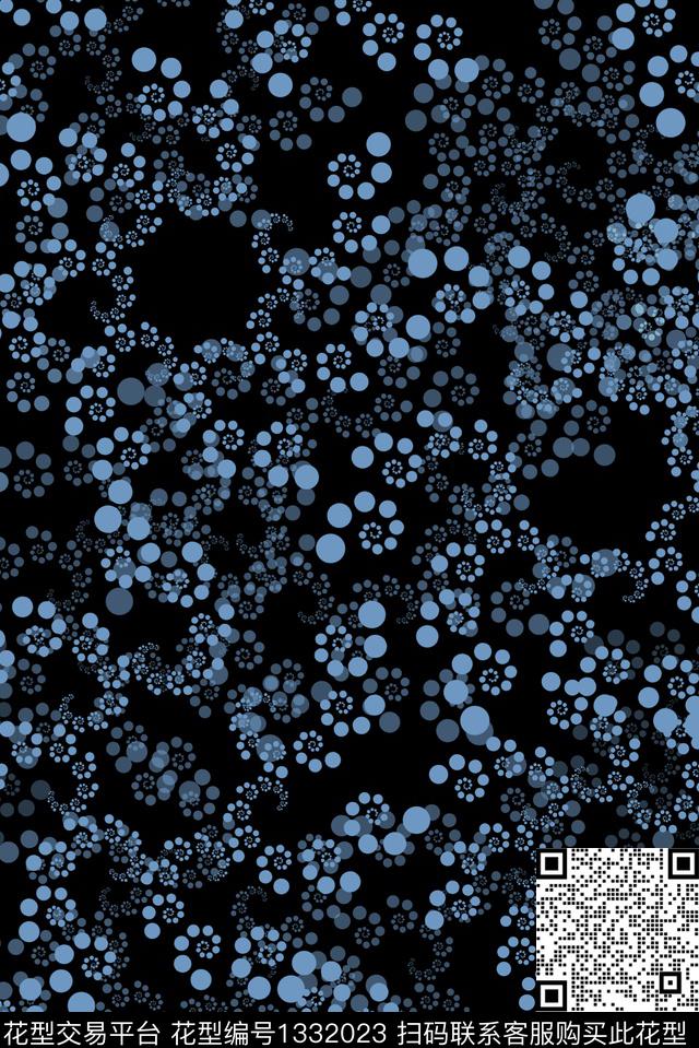 连衣裙抽象鳞片传统印花华亿平台下载（图片编号: 1332023） - 瓦栏（Walan）