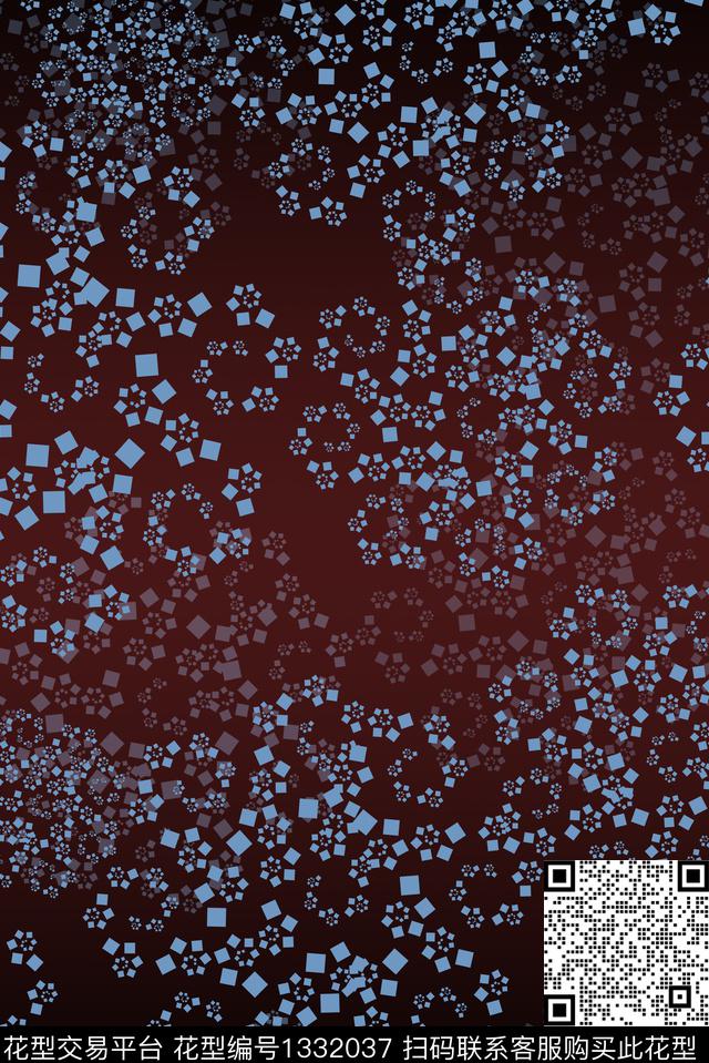 趋势华亿平台连衣裙几何传统印花华亿平台下载（图片编号: 1332037） - 瓦栏（Walan）