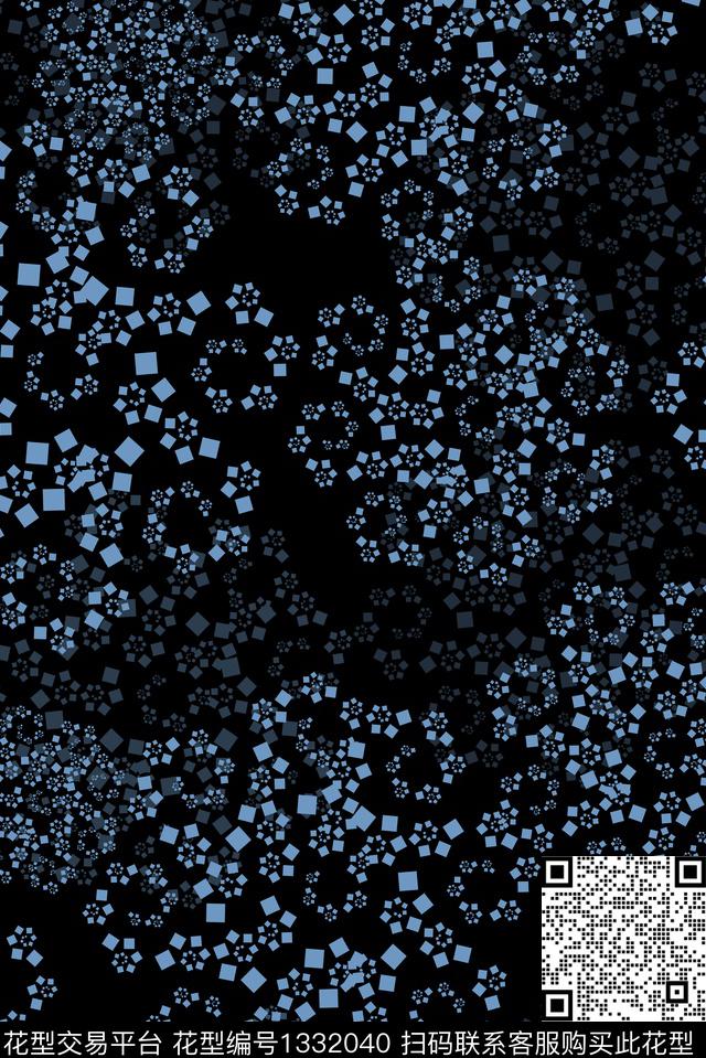 趋势华亿平台连衣裙几何传统印花华亿平台下载（图片编号: 1332040） - 瓦栏（Walan）