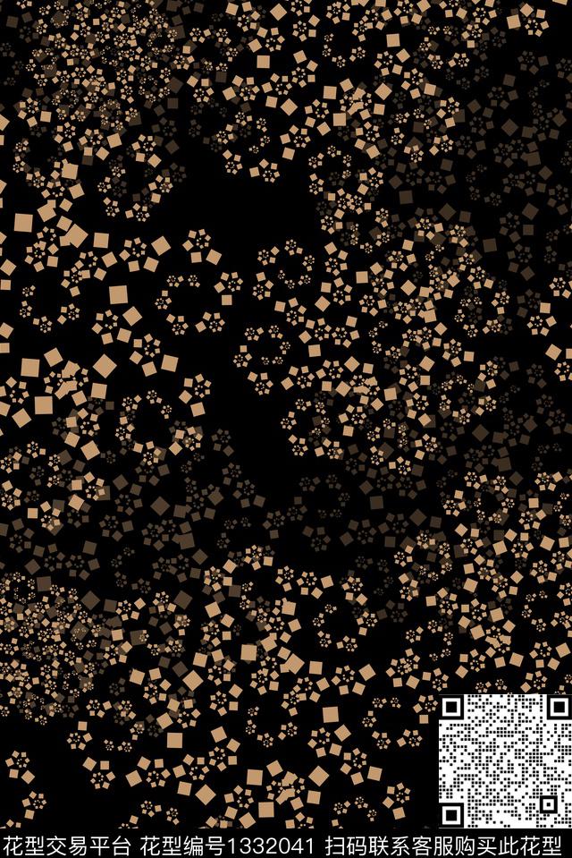 趋势华亿平台连衣裙几何传统印花华亿平台下载（图片编号: 1332041） - 瓦栏（Walan）