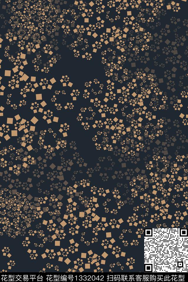 趋势华亿平台连衣裙几何传统印花华亿平台下载（图片编号: 1332042） - 瓦栏（Walan）