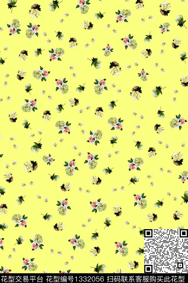 女装满版散花小碎花数码印花华亿平台下载（图片编号: 1332056） - 瓦栏（Walan）