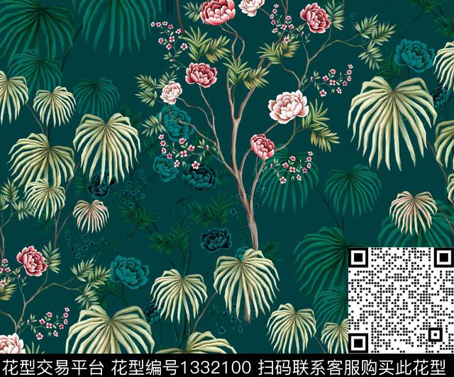 床品时尚大牌风数码印花华亿平台下载（图片编号: 1332100） - 瓦栏（Walan）