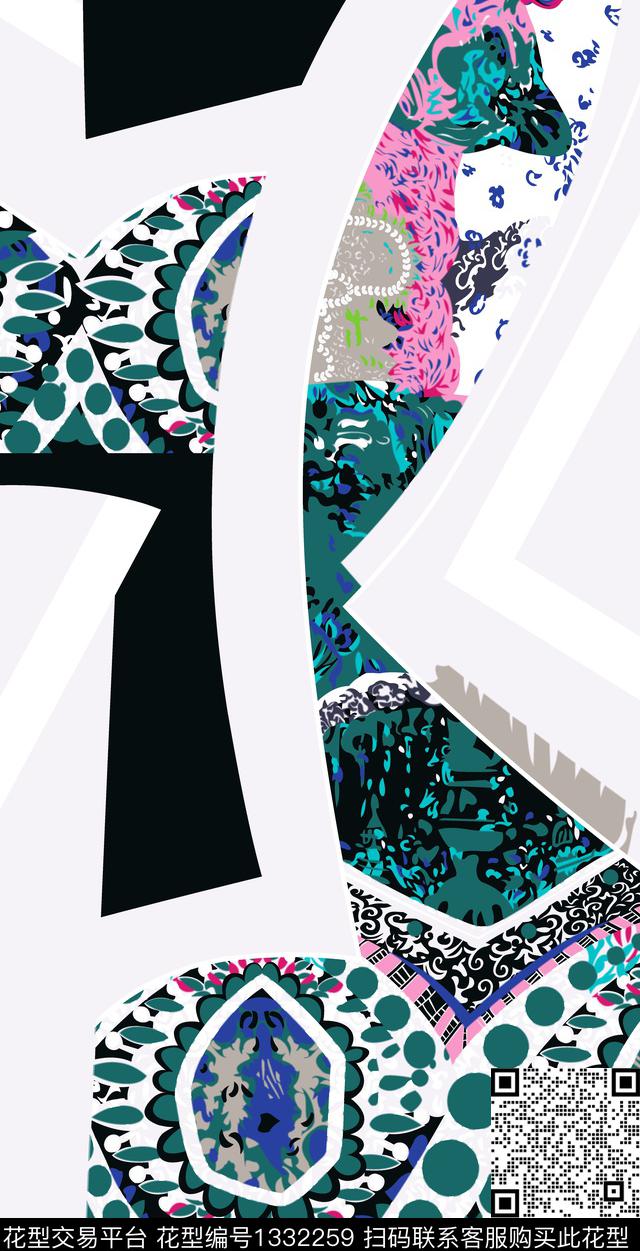 几何大牌风秋冬华亿平台传统印花华亿平台下载（图片编号: 1332259） - 瓦栏（Walan）