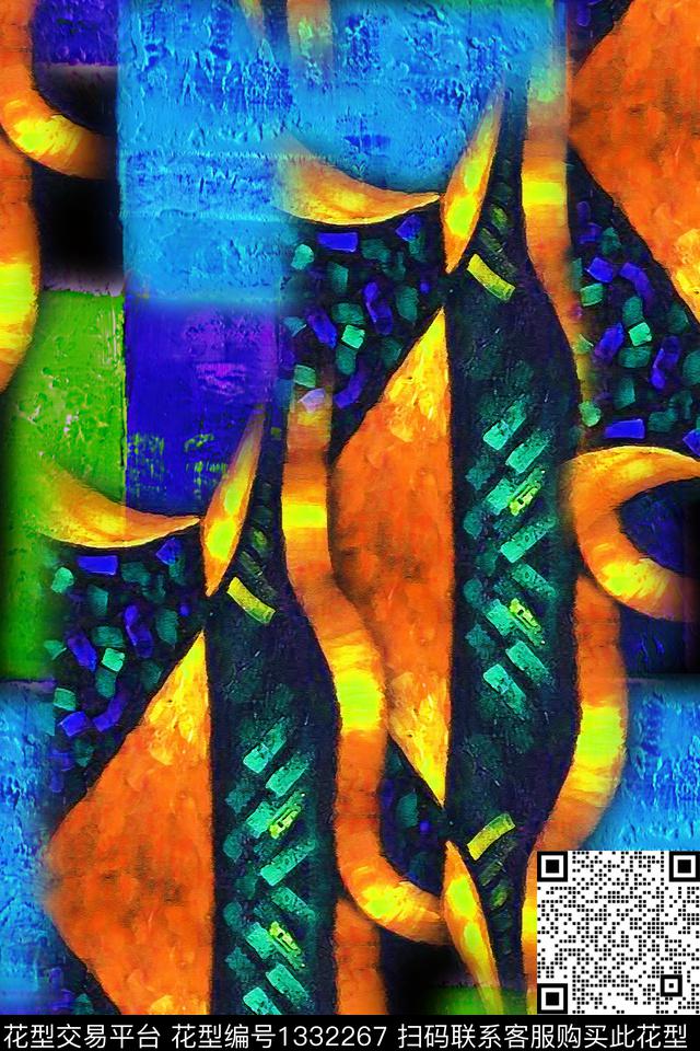 几何油画华亿平台秋冬华亿平台数码印花华亿平台下载（图片编号: 1332267） - 瓦栏（Walan）