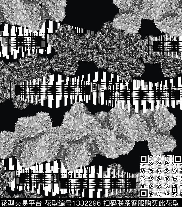 线条抽象混合拼接数码印花华亿平台下载（图片编号: 1332296） - 瓦栏（Walan）