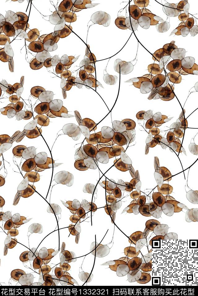 花卉休闲绿植树叶数码印花华亿平台下载（图片编号: 1332321） - 瓦栏（Walan）