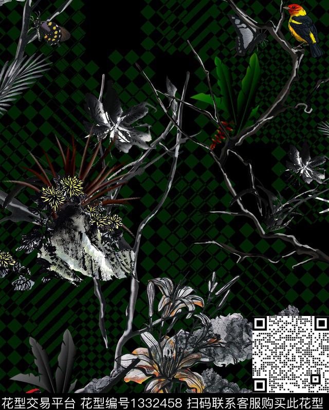 男装复古大牌风数码印花华亿平台下载（图片编号: 1332458） - 瓦栏（Walan）