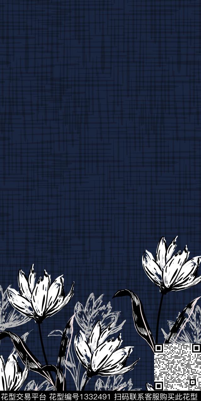 女装定位花女装花卉数码印花华亿平台下载（图片编号: 1332491） - 瓦栏（Walan）