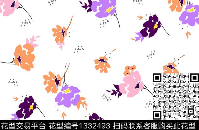 花卉潮牌大牌风传统印花华亿平台下载（图片编号: 1332493） - 瓦栏（Walan）