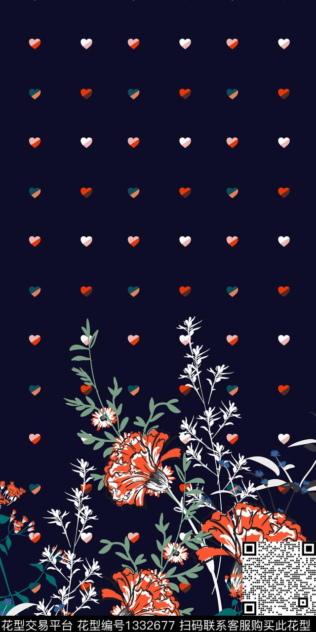 女装定位花女装花卉数码印花华亿平台下载（图片编号: 1332677） - 瓦栏（Walan）