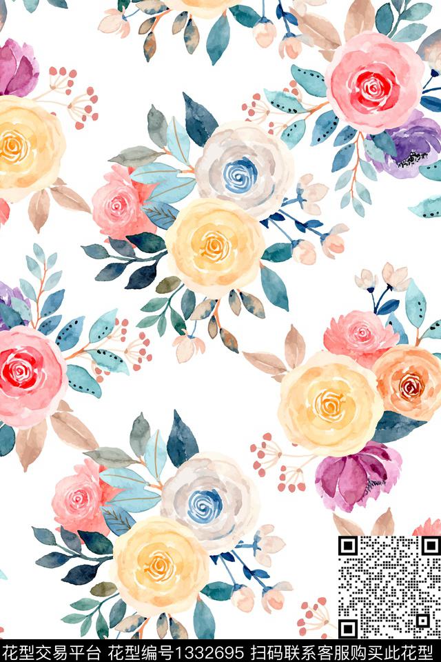 女装花卉小碎花数码印花华亿平台下载（图片编号: 1332695） - 瓦栏（Walan）