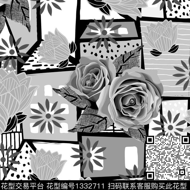 数码华亿平台鲜花花卉数码印花华亿平台下载（图片编号: 1332711） - 瓦栏（Walan）