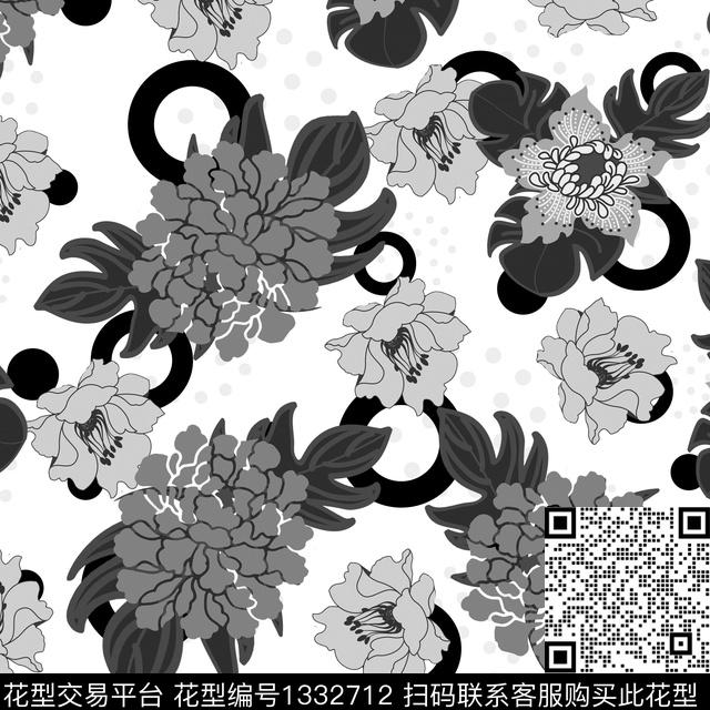 鲜花花卉大牌风传统印花华亿平台下载（图片编号: 1332712） - 瓦栏（Walan）