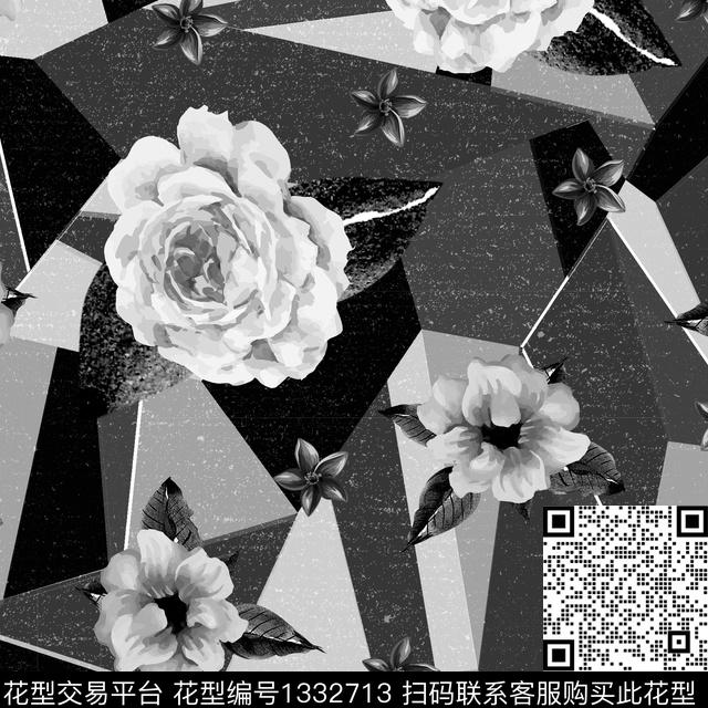 数码华亿平台鲜花花卉数码印花华亿平台下载（图片编号: 1332713） - 瓦栏（Walan）