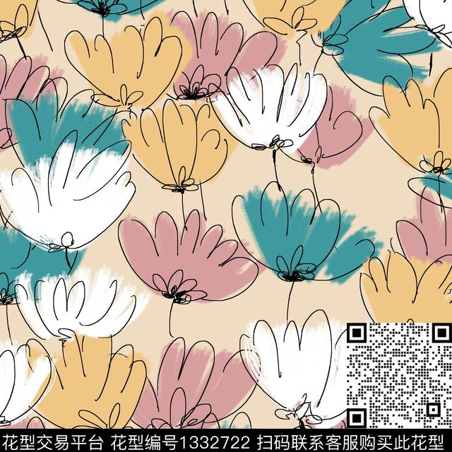 几何女装抽象传统印花华亿平台下载（图片编号: 1332722） - 瓦栏（Walan）