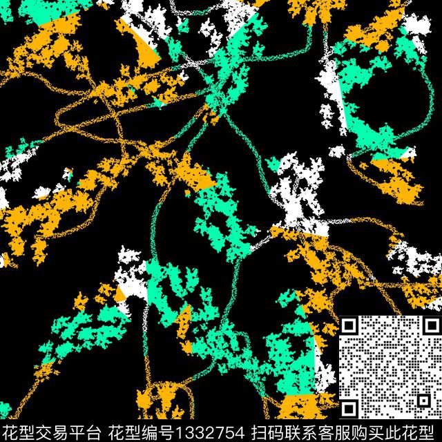 几何纸印花男装满版花传统印花华亿平台下载（图片编号: 1332754） - 瓦栏（Walan）