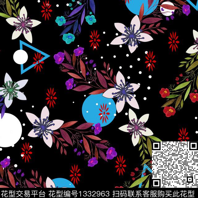 数码华亿平台鲜花花卉数码印花华亿平台下载（图片编号: 1332963） - 瓦栏（Walan）