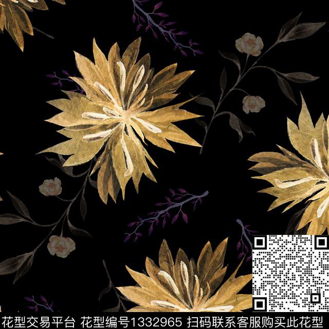 数码华亿平台鲜花花卉数码印花华亿平台下载（图片编号: 1332965） - 瓦栏（Walan）