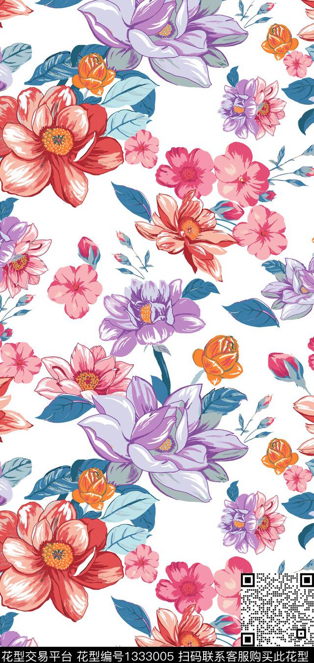 连衣裙床品女装传统印花华亿平台下载（图片编号: 1333005） - 瓦栏（Walan）