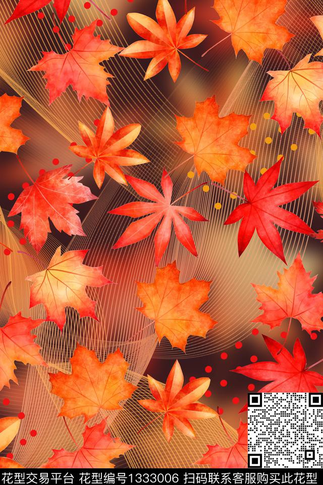 花卉旗袍大牌风数码印花华亿平台下载（图片编号: 1333006） - 瓦栏（Walan）