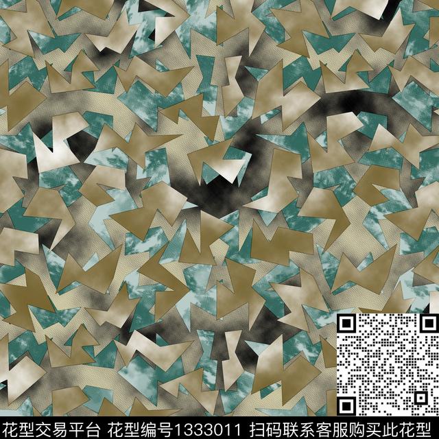 纸印花几何抽象男装传统印花华亿平台下载（图片编号: 1333011） - 瓦栏（Walan）