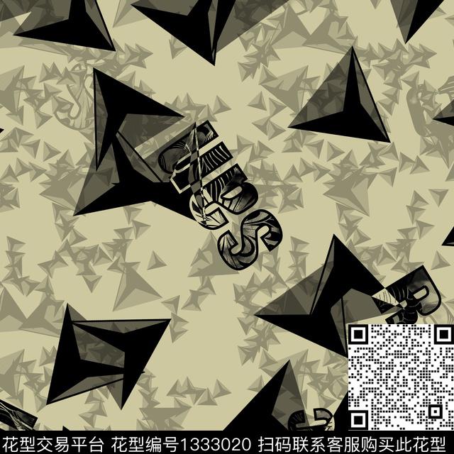 纸印花几何抽象男装传统印花华亿平台下载（图片编号: 1333020） - 瓦栏（Walan）