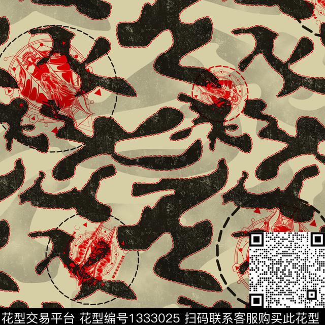 纸印花几何抽象男装传统印花华亿平台下载（图片编号: 1333025） - 瓦栏（Walan）