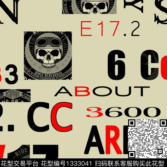 字母纸印花几何传统印花华亿平台下载（图片编号: 1333041） - 瓦栏（Walan）