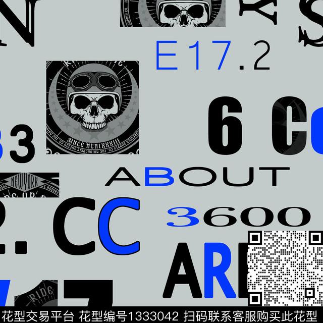 字母纸印花几何传统印花华亿平台下载（图片编号: 1333042） - 瓦栏（Walan）