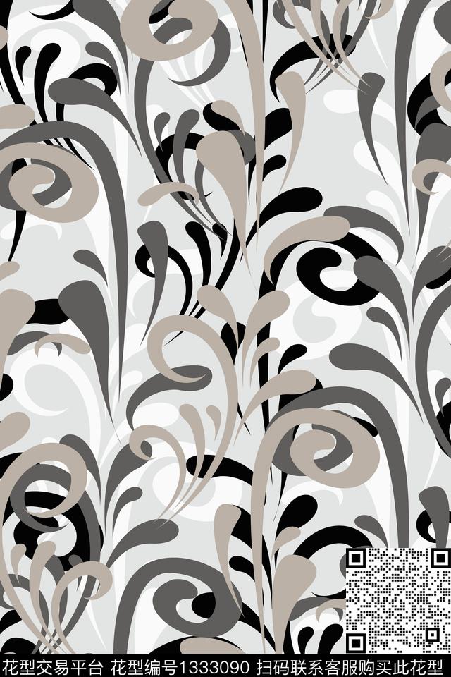 抽象男装户外家居服传统印花华亿平台下载（图片编号: 1333090） - 瓦栏（Walan）