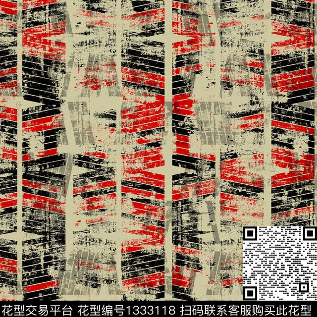 纸印花几何抽象男装传统印花华亿平台下载（图片编号: 1333118） - 瓦栏（Walan）