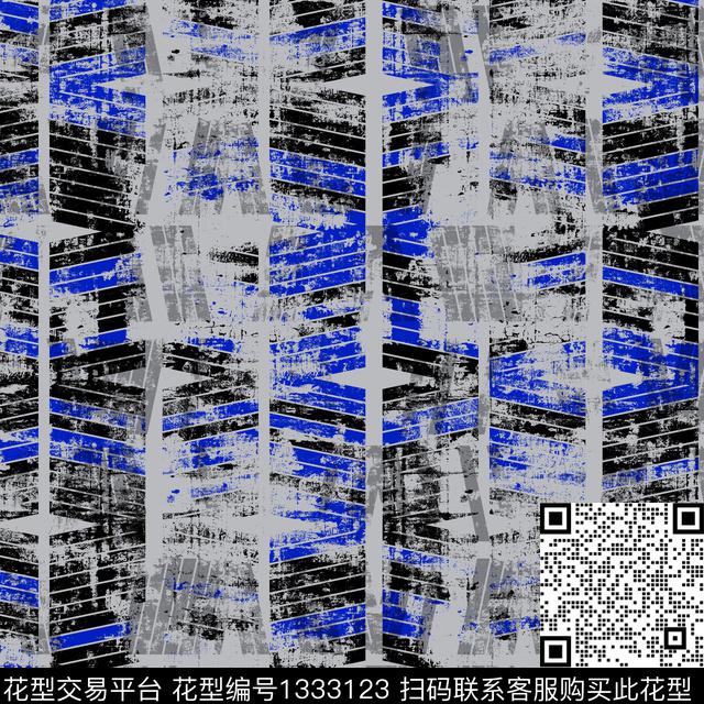 纸印花几何抽象男装传统印花华亿平台下载（图片编号: 1333123） - 瓦栏（Walan）
