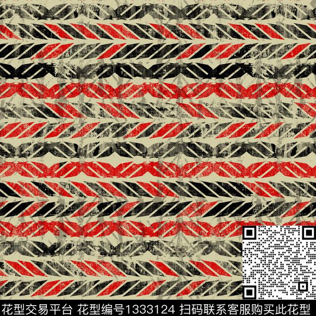 纸印花几何抽象男装传统印花华亿平台下载（图片编号: 1333124） - 瓦栏（Walan）