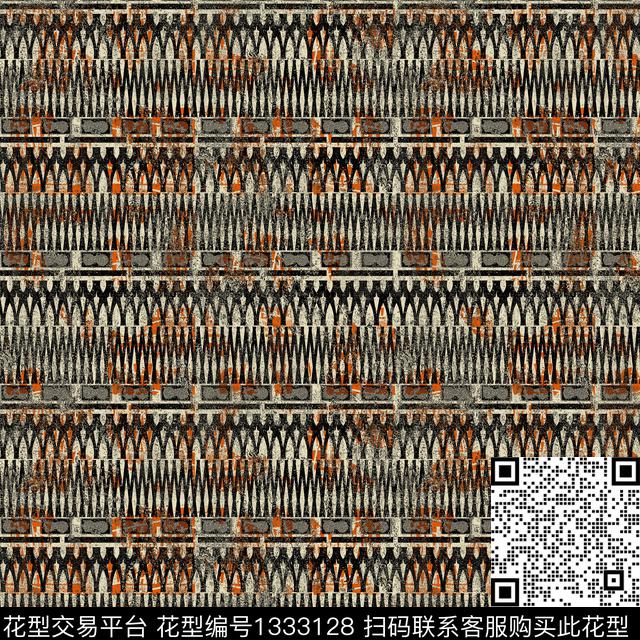 纸印花几何抽象男装传统印花华亿平台下载（图片编号: 1333128） - 瓦栏（Walan）