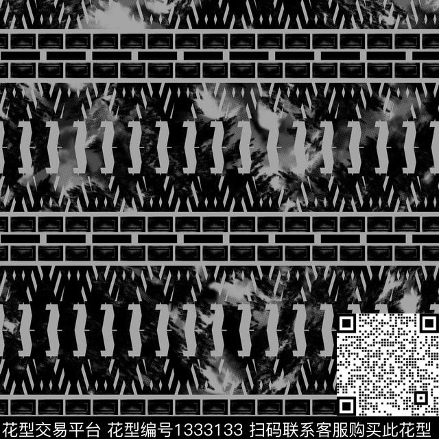 纸印花几何抽象男装传统印花华亿平台下载（图片编号: 1333133） - 瓦栏（Walan）