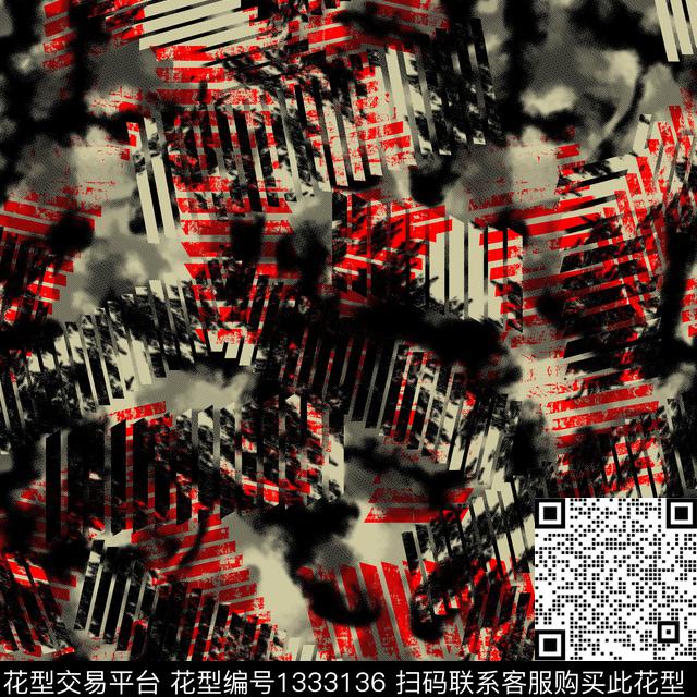 纸印花几何抽象男装传统印花华亿平台下载（图片编号: 1333136） - 瓦栏（Walan）