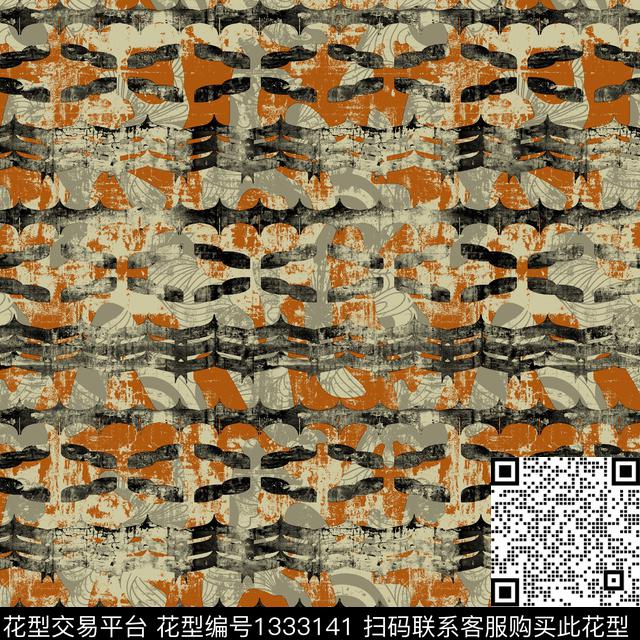 纸印花几何抽象男装传统印花华亿平台下载（图片编号: 1333141） - 瓦栏（Walan）