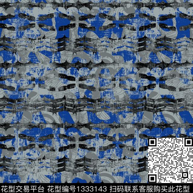 纸印花几何抽象男装传统印花华亿平台下载（图片编号: 1333143） - 瓦栏（Walan）