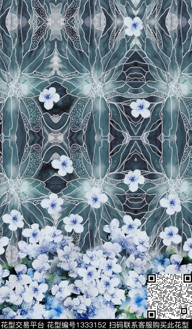 花卉洋阳--定位定位女装数码印花华亿平台下载（图片编号: 1333152） - 瓦栏（Walan）