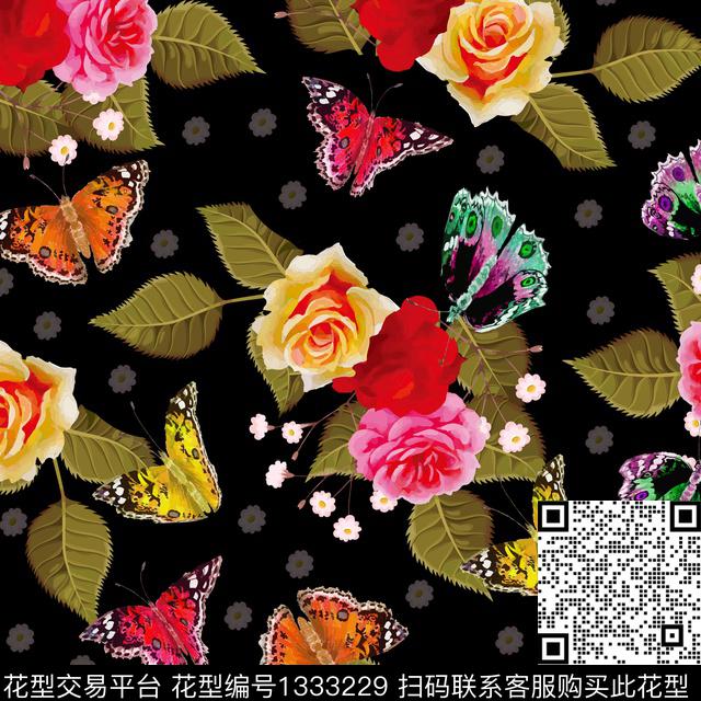 数码华亿平台鲜花花卉数码印花华亿平台下载（图片编号: 1333229） - 瓦栏（Walan）