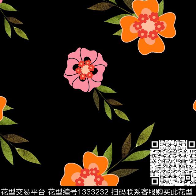 数码华亿平台鲜花花卉数码印花华亿平台下载（图片编号: 1333232） - 瓦栏（Walan）