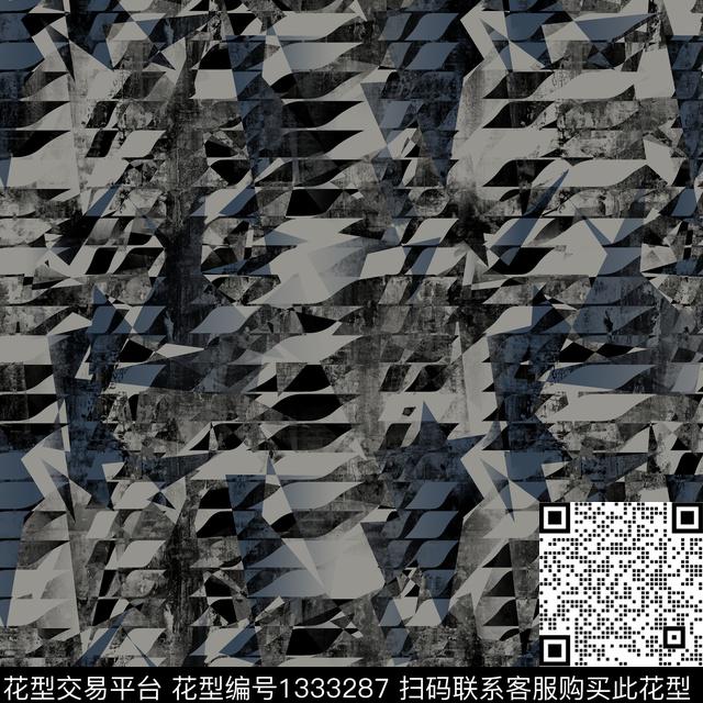 纸印花几何抽象男装传统印花华亿平台下载（图片编号: 1333287） - 瓦栏（Walan）