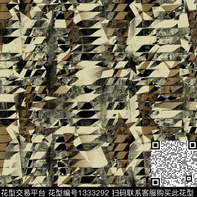 纸印花几何抽象男装传统印花华亿平台下载（图片编号: 1333292） - 瓦栏（Walan）