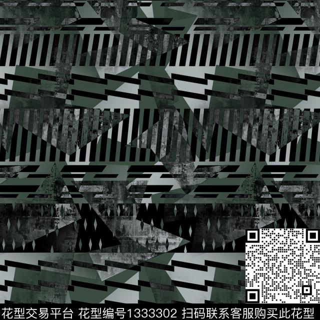 纸印花几何抽象男装传统印花华亿平台下载（图片编号: 1333302） - 瓦栏（Walan）