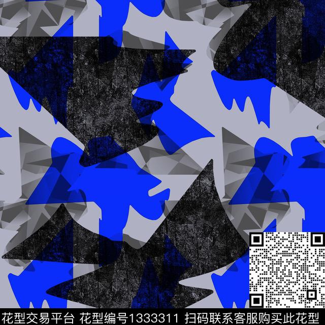 纸印花几何抽象男装传统印花华亿平台下载（图片编号: 1333311） - 瓦栏（Walan）