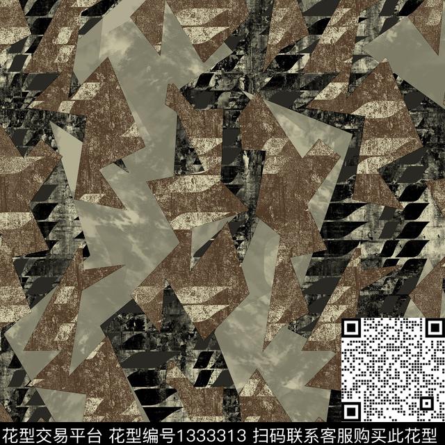 纸印花几何抽象男装传统印花华亿平台下载（图片编号: 1333313） - 瓦栏（Walan）