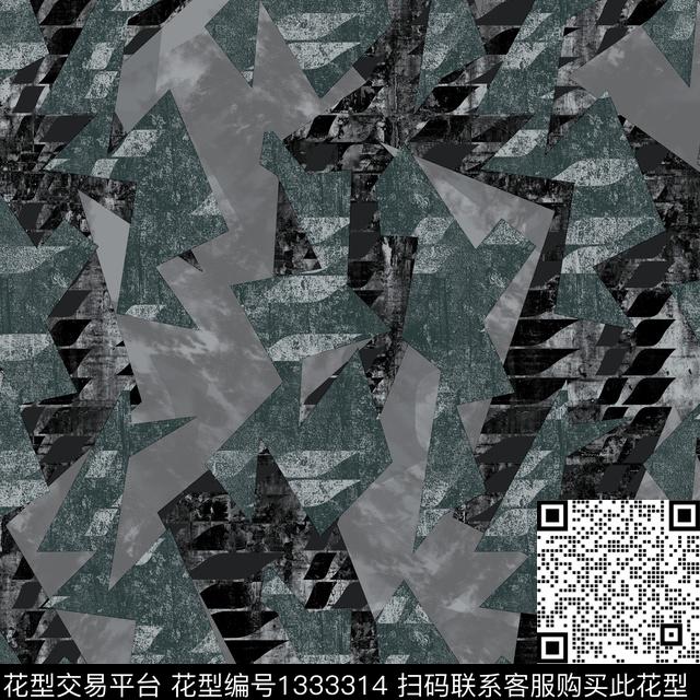 纸印花几何抽象男装传统印花华亿平台下载（图片编号: 1333314） - 瓦栏（Walan）