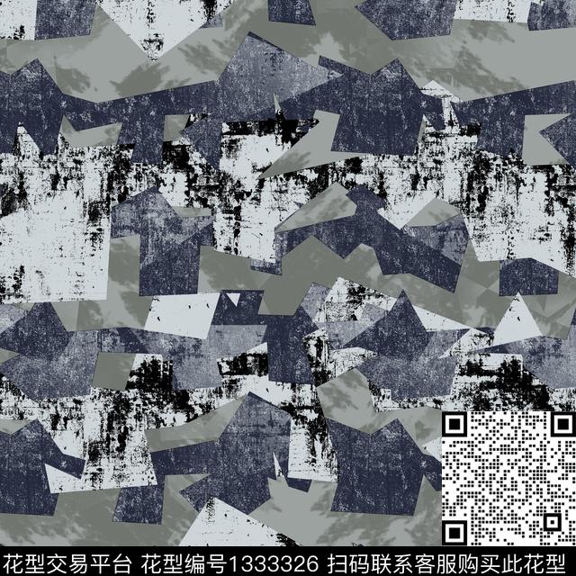 纸印花几何抽象男装传统印花华亿平台下载（图片编号: 1333326） - 瓦栏（Walan）